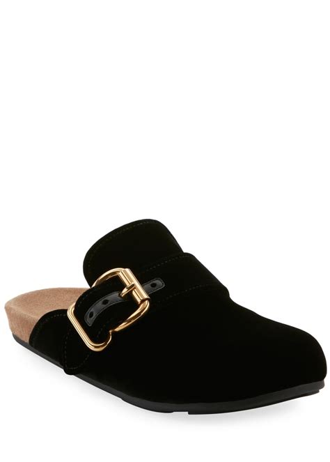 prada velvet clog mule flat